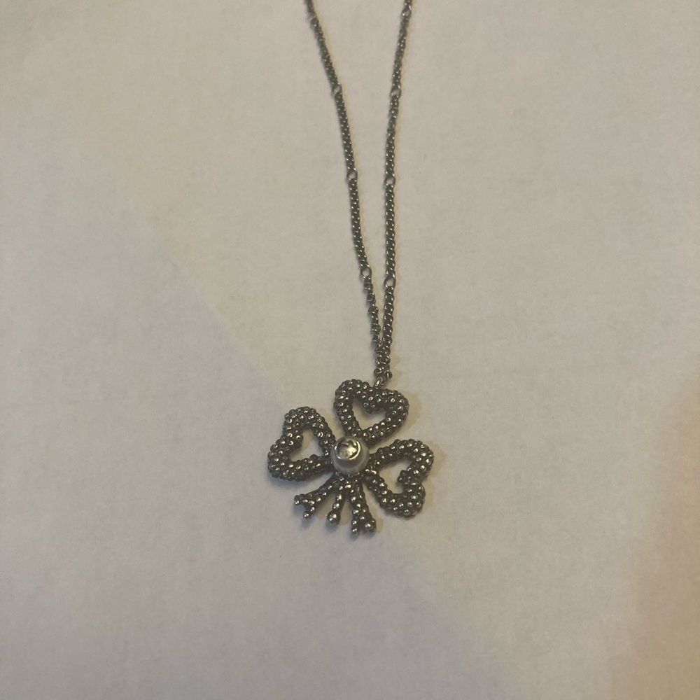 Gucci Sterling Silver Pendant Necklace New authentic clover - Picture 6 of 11